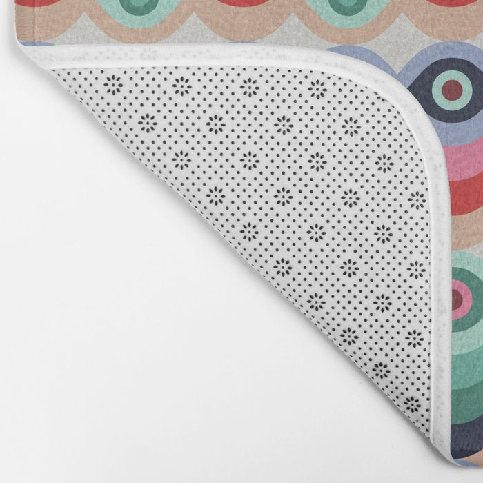Psychedelic Eye Melt - Mint & Pink Bath Mat Gallery Image 2