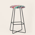 Psychedelic Eye Melt - Mint & Pink Stool Gallery Image 1