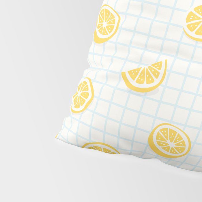 Retro lemon fruit slice cartoon pattern Pillow Sham Gallery Image 4