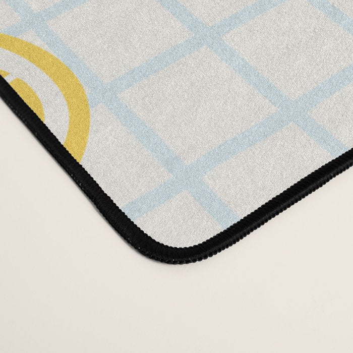 Retro lemon fruit slice cartoon pattern Desk Mat Gallery Image 4