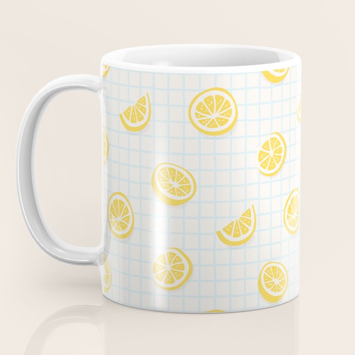 Retro lemon fruit slice cartoon pattern Coffee Mug Gallery Image 3