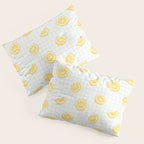 Retro lemon fruit slice cartoon pattern Pillow Sham Gallery Image 3