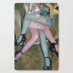 GIRLS PARTY TIME | digital collage art by Yana Potter | sparkle pantyhose | diamonds | love  Cutting Board Gallery Image 1