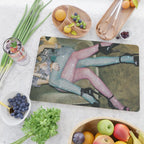 GIRLS PARTY TIME | digital collage art by Yana Potter | sparkle pantyhose | diamonds | love  Cutting Board Gallery Image 2