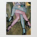 GIRLS PARTY TIME | digital collage art by Yana Potter | sparkle pantyhose | diamonds | love  Poster Gallery Image 4