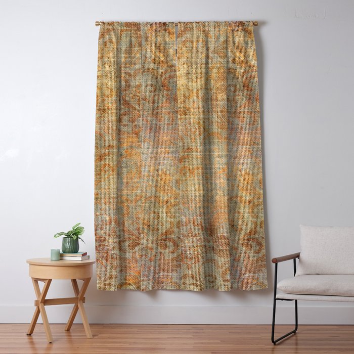 Aged Damask Texture 10 Window Curtain Gallery Image 5