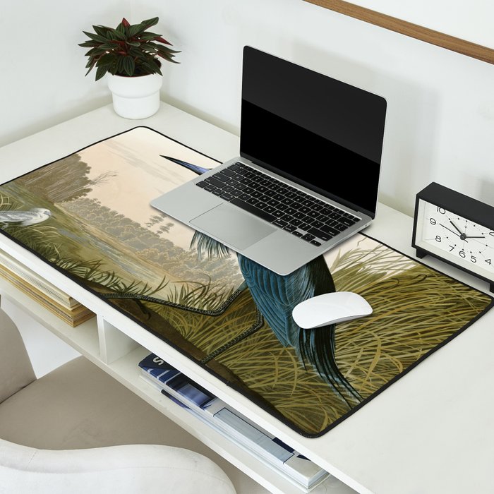 Little Blue Heron - John James Audubon's Birds of America Print Desk Mat Gallery Image 2