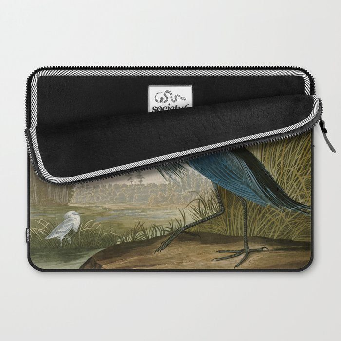 Little Blue Heron - John James Audubon's Birds of America Print Laptop Sleeve Gallery Image 2