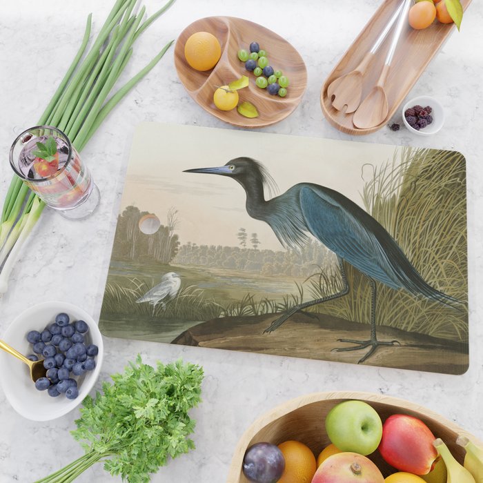 Little Blue Heron - John James Audubon's Birds of America Print Cutting Board Gallery Image 2