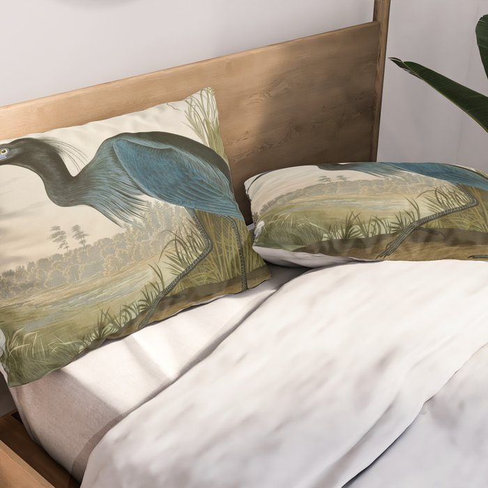 Little Blue Heron - John James Audubon's Birds of America Print Pillow Sham Gallery Image 2