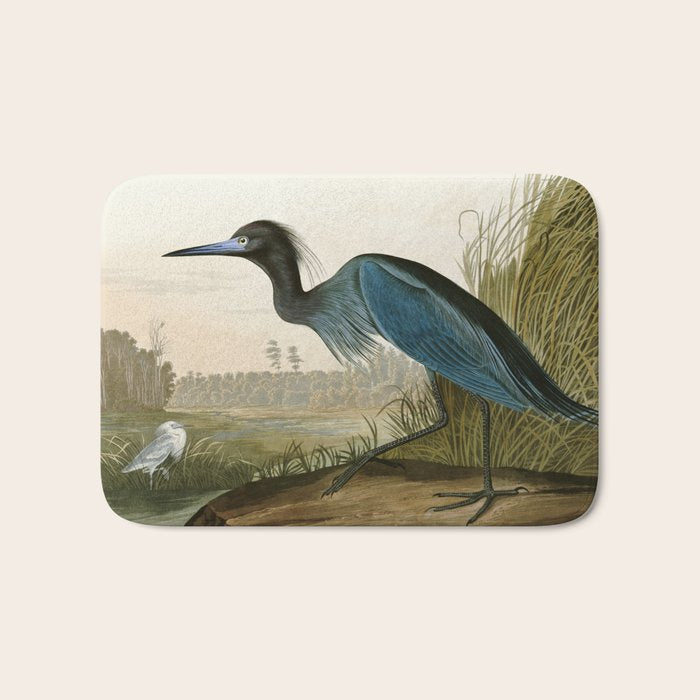 Little Blue Heron - John James Audubon's Birds of America Print Bath Mat Gallery Image 1