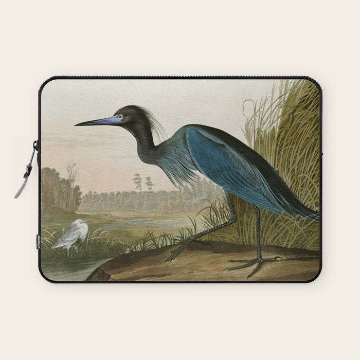 Little Blue Heron - John James Audubon's Birds of America Print Laptop Sleeve Gallery Image 1