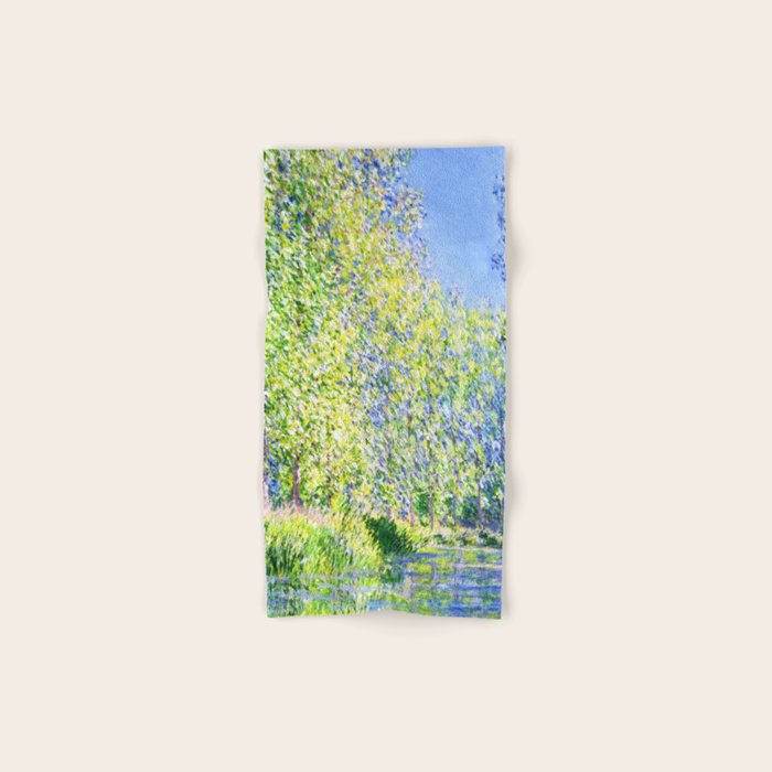 Monet: Bend in the River Epte Bath Towel Gallery Image 1