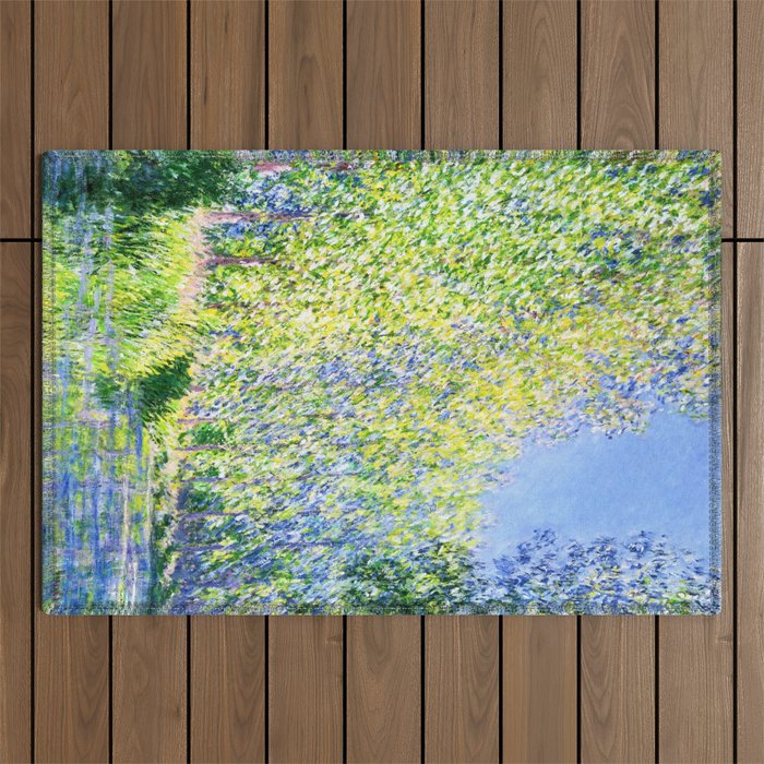 Monet: Bend in the River Epte Outdoor Rug Gallery Image 1