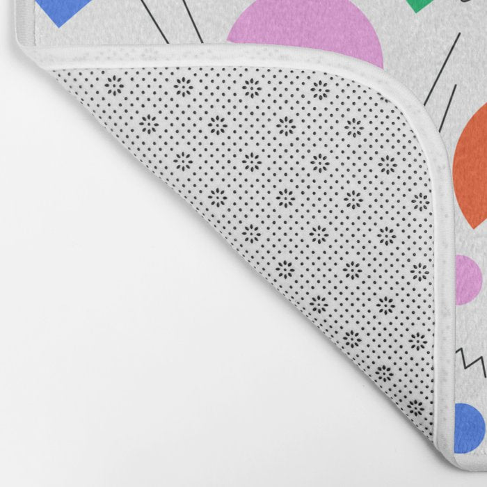 Colorful abstract geometric shape art pattern Bath Mat Gallery Image 2
