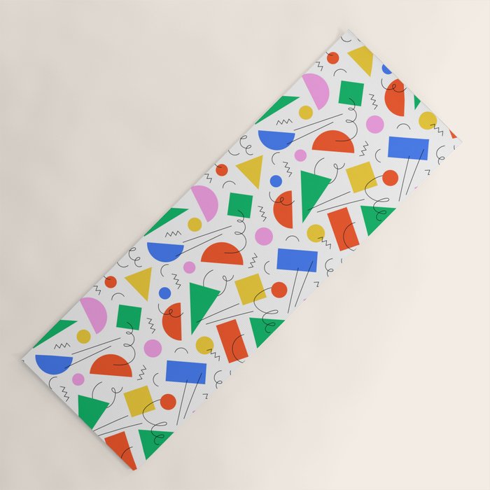 Colorful abstract geometric shape art pattern Yoga Mat Gallery Image 1