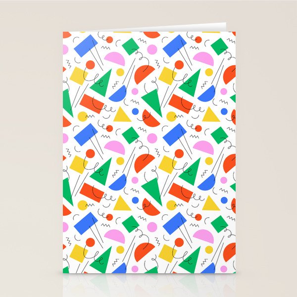 Colorful abstract geometric shape art pattern Stationery Card Gallery Image 1