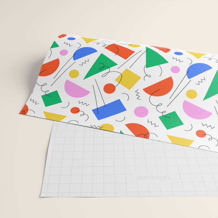 Colorful abstract geometric shape art pattern Wrapping Paper Gallery Image 2