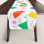 Colorful abstract geometric shape art pattern Table Runner Gallery Image 1