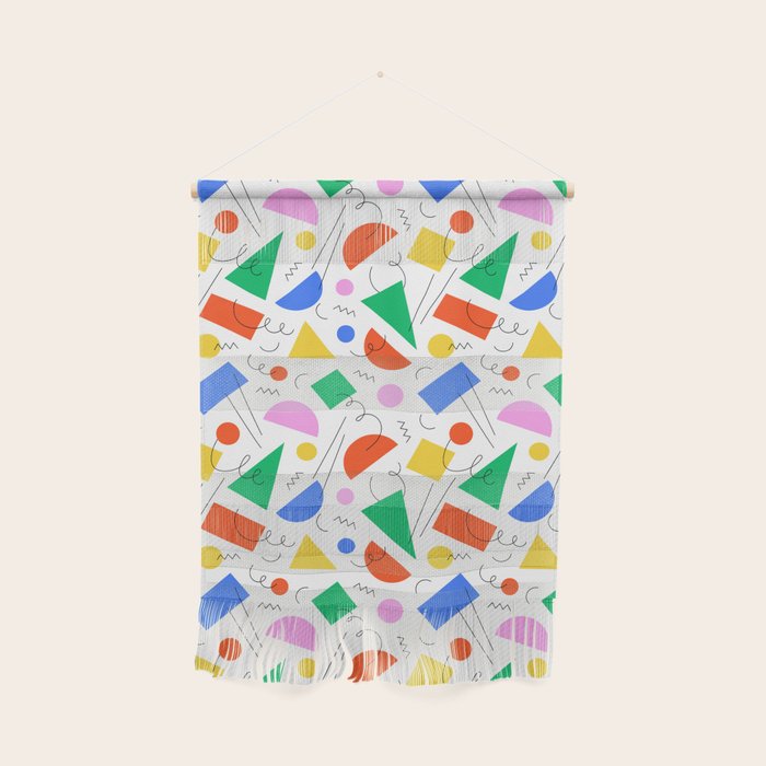 Colorful abstract geometric shape art pattern Wall Hanging Gallery Image 1