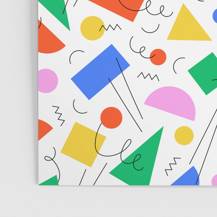 Colorful abstract geometric shape art pattern Poster Gallery Image 3