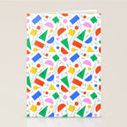 Colorful abstract geometric shape art pattern Stationery Card Gallery Image 2