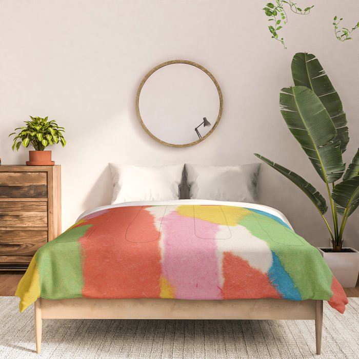 Colorful Paper Collage #1 Comforter Gallery Image 3