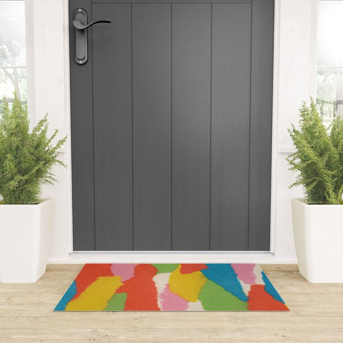 Colorful Paper Collage #1 Welcome Mat Gallery Image 3