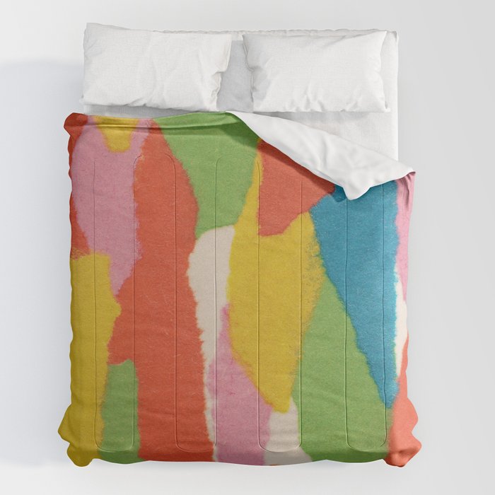 Colorful Paper Collage #1 Comforter Gallery Image 2