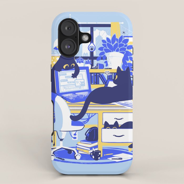 Working From Home iPhone Case Gallery Image 1