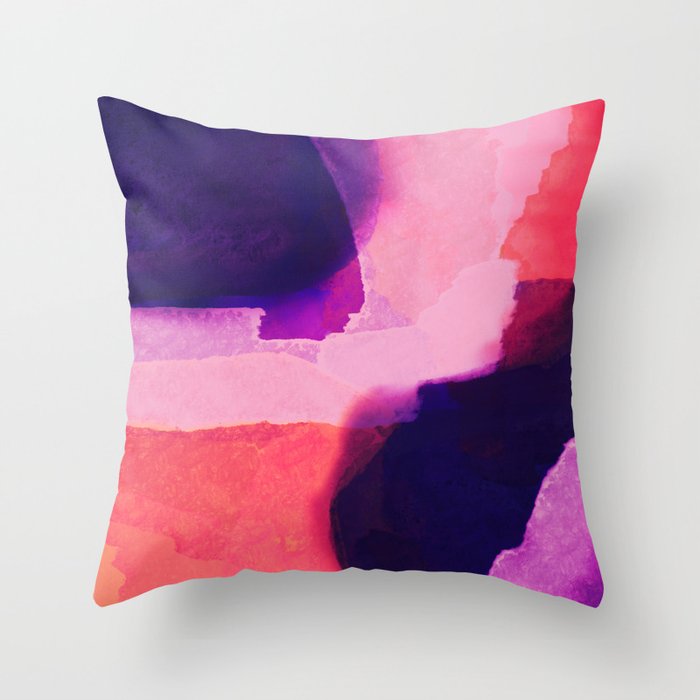 Sunrise at water's edge abstract Throw Pillow Gallery Image 6
