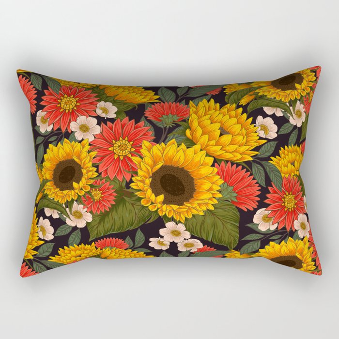 Sunflower Meadow Rectangular Pillow Gallery Image 2