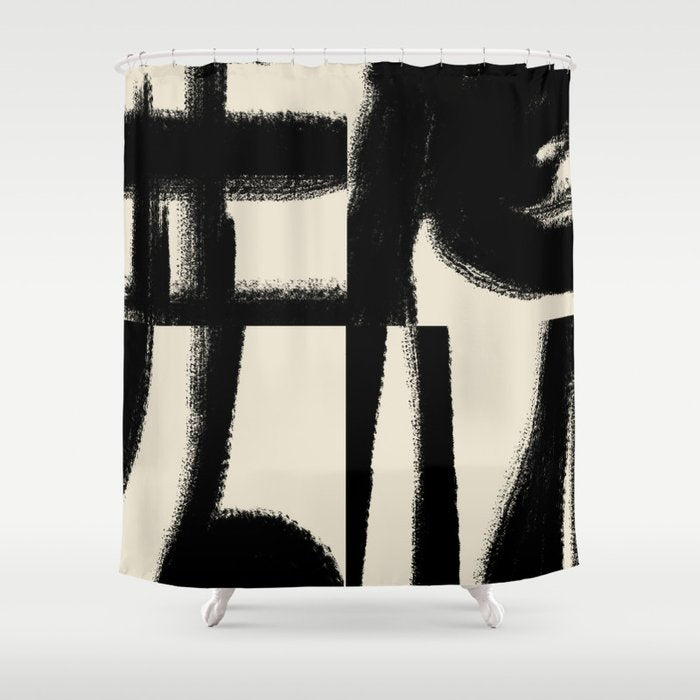 Japandi Object Wabi Sabi Shower Curtain Gallery Image 1