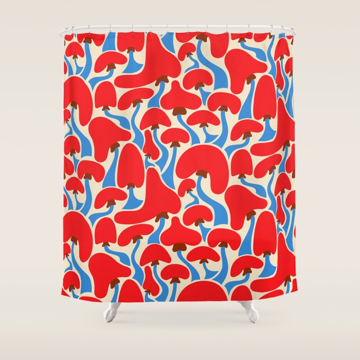 Groovy Mushrooms Shower Curtain Gallery Image 1