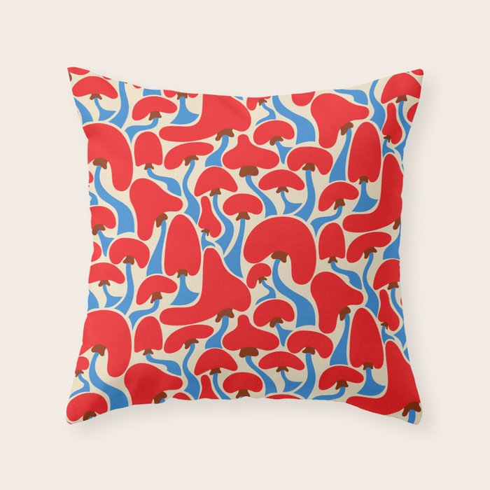 Groovy Mushrooms Throw Pillow Gallery Image 6