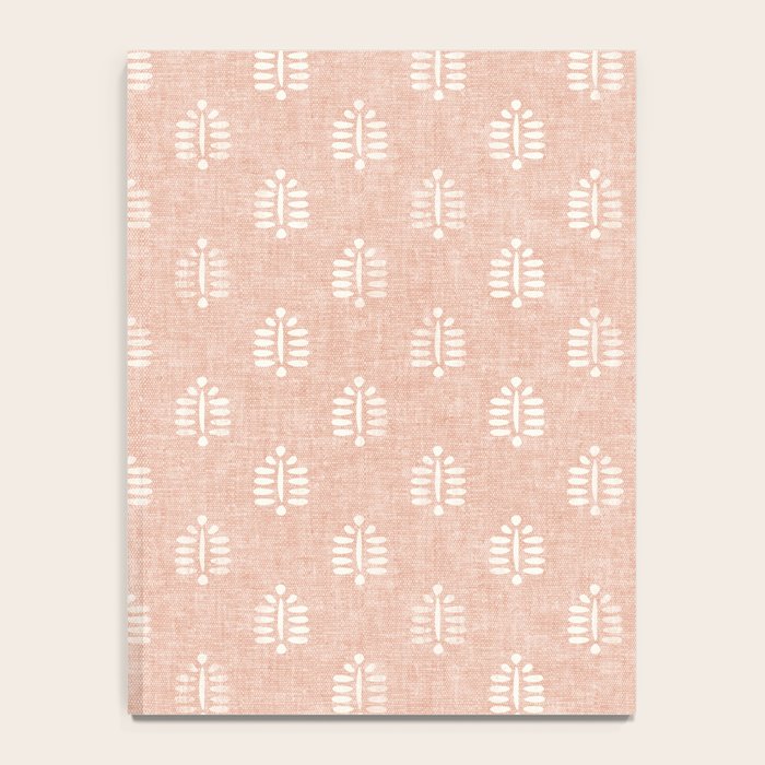 block print palms on blush Notebook Gallery Image 4