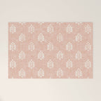 block print palms on blush Welcome Mat Gallery Image 1