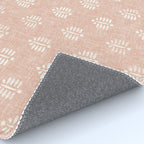 block print palms on blush Rug Gallery Image 4
