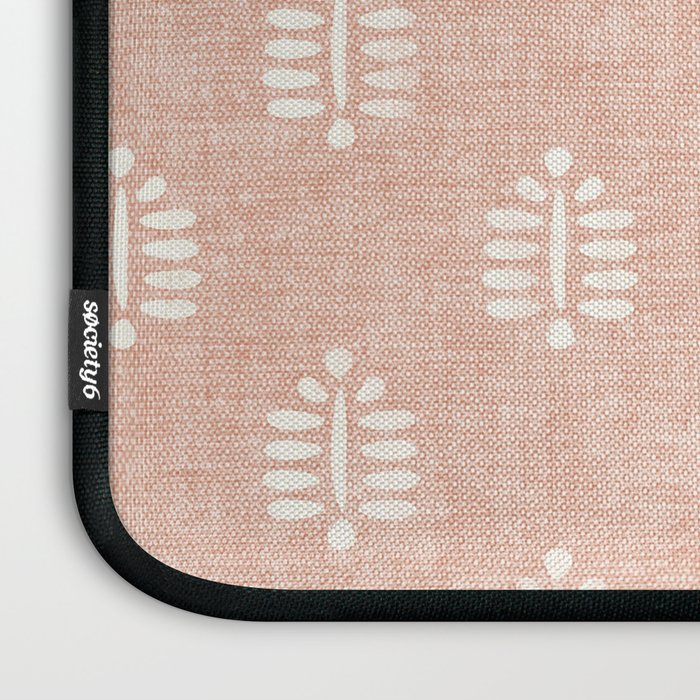 block print palms on blush Laptop Sleeve Gallery Image 3