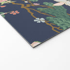 Japanese Crane Tropical Exotic Flower Pattern Welcome Mat Gallery Image 2