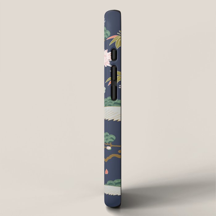 Japanese Crane Tropical Exotic Flower Pattern iPhone Case Gallery Image 2