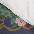 Japanese Crane Tropical Exotic Flower Pattern Comforter Gallery Image 4