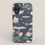 Japanese Crane Tropical Exotic Flower Pattern iPhone Case Gallery Image 1