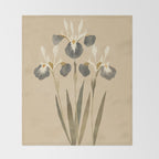 Irises 2 Throw Blanket Gallery Image 2