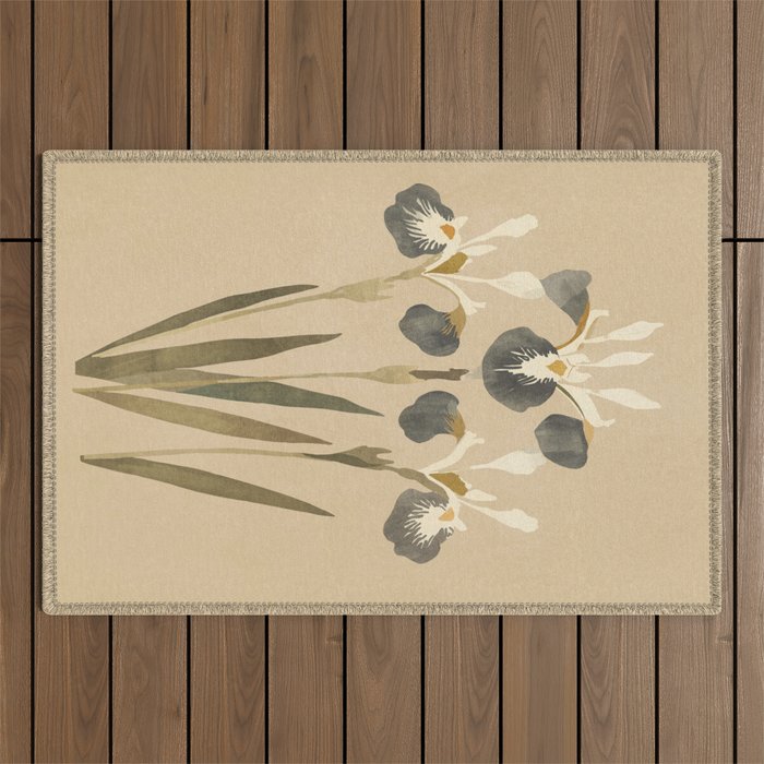 Irises 2 Outdoor Rug Gallery Image 1