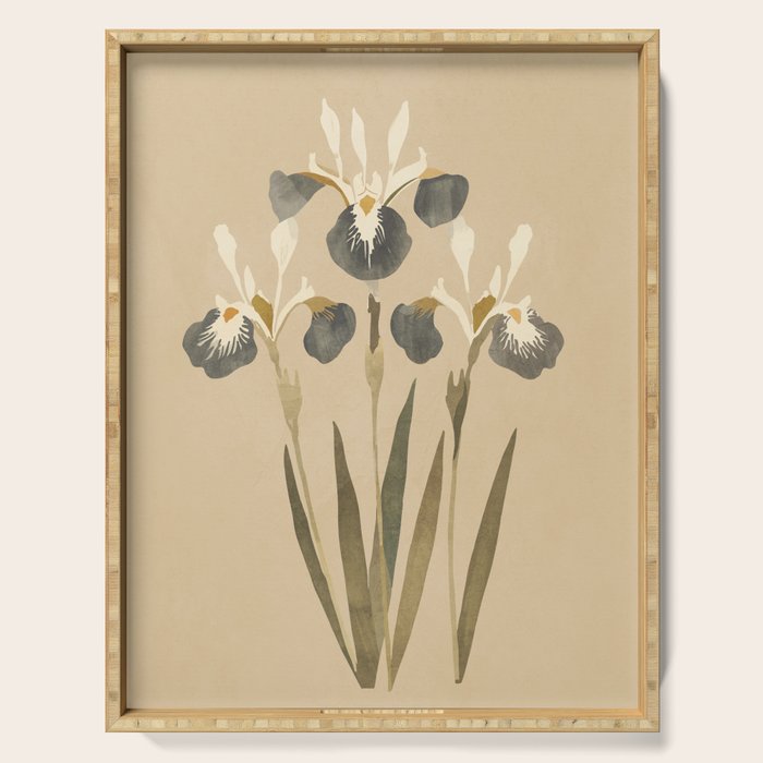 Irises 2 Serving Tray Gallery Image 1