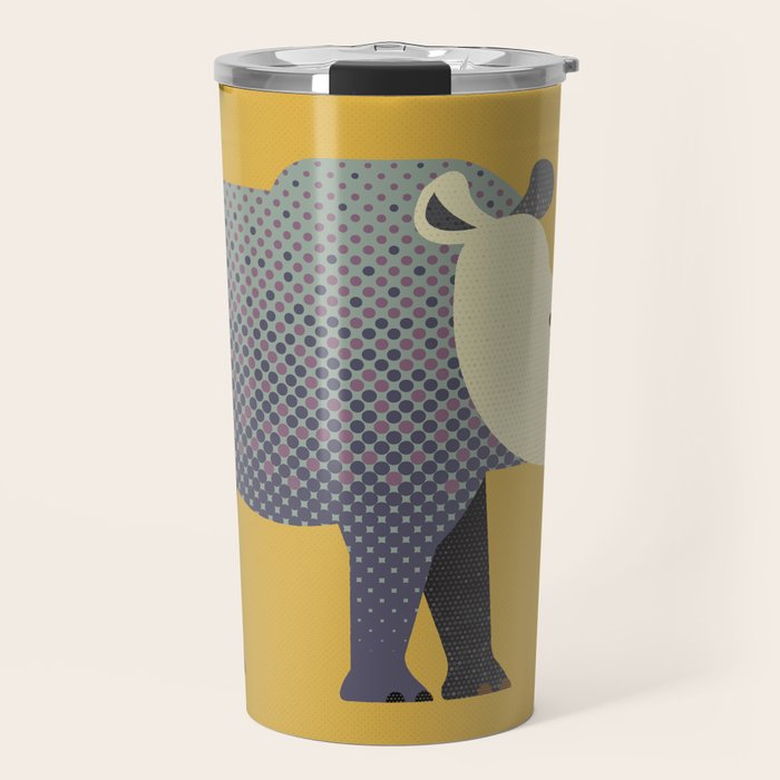 Whimsy Rhinoceros II Travel Mug Gallery Image 1