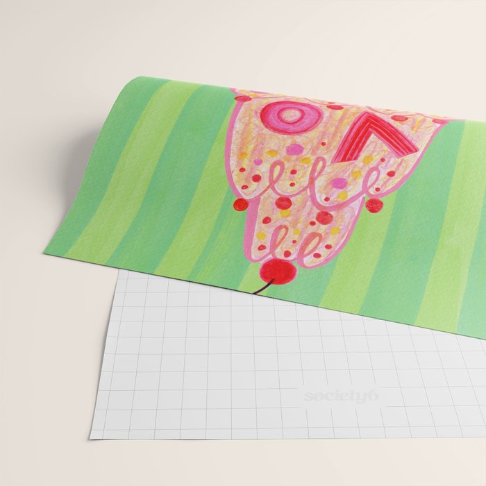 Mold the Future & Vote in Lime Green Wrapping Paper Gallery Image 2