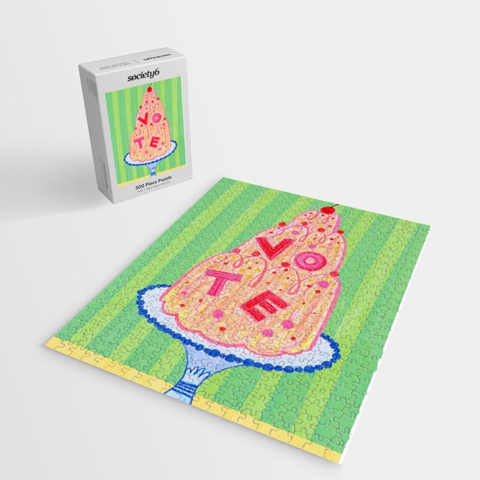 Mold the Future & Vote in Lime Green Jigsaw Puzzle Gallery Image 2
