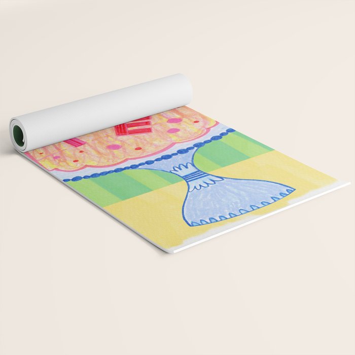 Mold the Future & Vote in Lime Green Yoga Mat Gallery Image 2